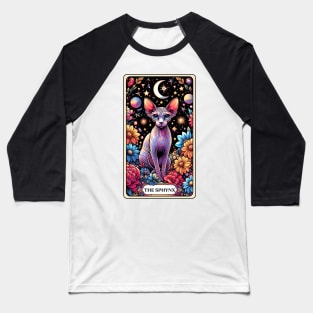 Sphynx Tarot Card Baseball T-Shirt